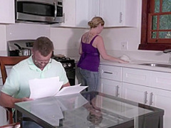 Stepdad whips out his cock for Miranda Miller and fucks her tight pussy