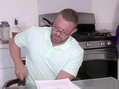 Stepdad whips out his cock for Miranda Miller and fucks her tight pussy