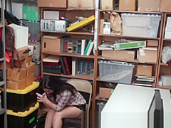 Teen thief gets fucked and booty spermed