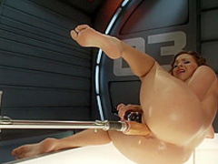 Solo anal slut banging machine