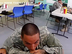 Army man gets gay blowjob naked sexy