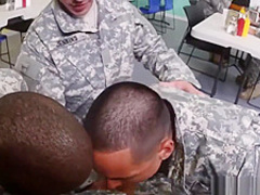 Army man gets gay blowjob naked sexy