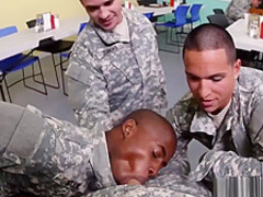 Army man gets gay blowjob naked sexy