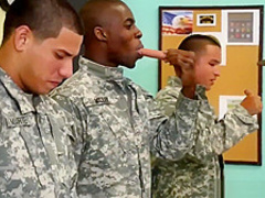 Army man gets gay blowjob naked sexy