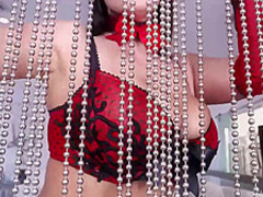 Angela White puts on her best, red lingerie while fucking Mandingo, because he likes it a lot
