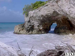 Black beauty likes to go to vacations and have sex all day, until she gets exhausted