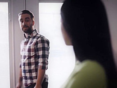 Perv Logan hardly bang teen Alex as her boyfriend leave them alone