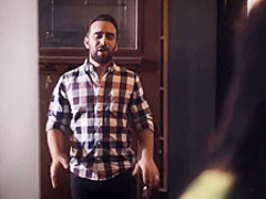 Perv Logan hardly bang teen Alex as her boyfriend leave them alone