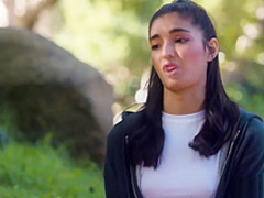 Ember Snow sensually rims Gias pussy during her visit