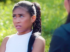 Ember Snow sensually rims Gias pussy during her visit