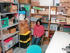 Dirty minded brunette, Amethyst Banks was hoping for a good fuck when she was caught shoplifting