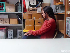 Dirty minded brunette, Amethyst Banks was hoping for a good fuck when she was caught shoplifting