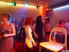 Naughty girls and horny guys are doing all kinds of sexy stuff, in the night club