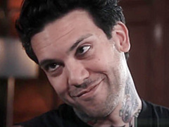 Tattooed emo gets throated