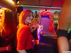 Group sex in the night club is the best way for some boys and girls to enjoy