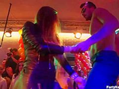 Group sex in the night club is the best way for some boys and girls to enjoy