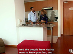 Small titted blonde is sucking cock like a pro and getting fucked the way she likes