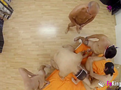 Seductive brunette, Nefry is about to get gangbanged because she really wants to experience it