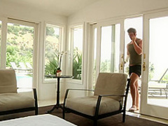 Curvaceous milf with big boobs is getting banged hard in the middle of a nice day