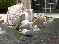 Kinky teen bitch with nice nails is sitting on the armchair and spreading her hairy pussy