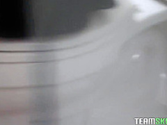 Summer Brooks is having sex with her ex and moaning from pleasure while having an orgasm