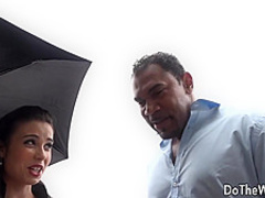 Sexy brunette, Mira Cuckold got a big, black dick up her tight ass, until she came