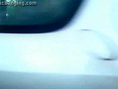 Horny woman got fucked in a bus station by two guys at the same time