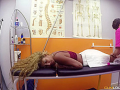 Jade and Venus Afrodita are having a threesome in a local hospital, with a handsome doctor