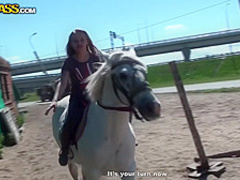 Nestee Shy and her friend fuck in the forest