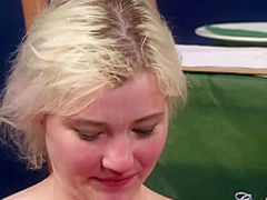 After a great blowjob, a hot blonde maid, Misha Mayfair got a nice facial cumshot