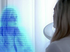 Busty porn star, Brandi Love and a handsome male, James Deen are fucking in the porn studio