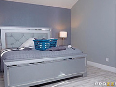 Tattooed blonde woman with big, firm tits, Sarah Jessie likes to experience an orgasm per day