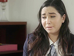 Big titted blonde, Brandi Love is making love with Karlee Grey, in her huge office