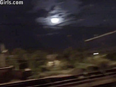 Lovely babe is sucking her best friends dick in the dark, while other guys are waiting