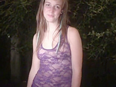 Lovely babe is sucking her best friends dick in the dark, while other guys are waiting