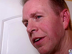 Incredible blonde, Giselle Palmer likes taking her partner’s big dick deep in her hairy pussy