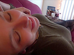 Briana Beach is a dirty minded mommy who likes to suck her step- sons cock