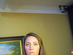 Zoey is masturbating in this porn casting