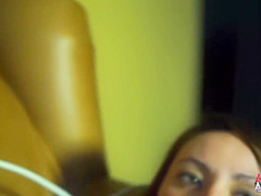 Zoey is masturbating in this porn casting