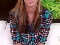 Naughty blonde is ready to suck her best friends dick before getting fucked and creampied