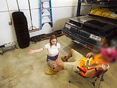 Aria Kai - Busty Aria Kai Fucks Her Car Mechanic