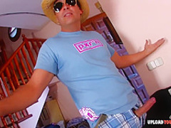 Passionate blonde woman always gets what she wants from a man who has a hard- on