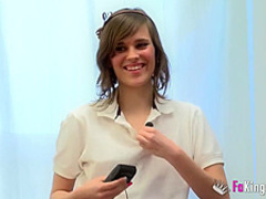 A porn casting with a Spanish slut in a trio