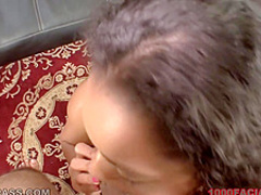 Leah Luxxx sucks this thick, hard penis