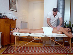 Ava Koxx is a horny, British brunette with big tits who is fucking even her masseur