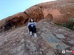 Frisky brunette, Malory Malibu is sucking cocks in various places and spreading up to get fucked