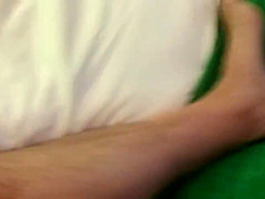 Dani is wearing black glasses and erotic stockings while sucking and riding her friends hard dick