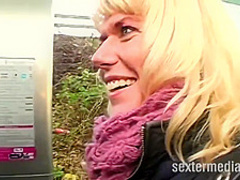 Slutty blonde mature was wearing only black stockings while she was getting fucked in the ass