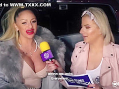 Hot, tattooed blonde, Dana Jayn is working as a reporter and often having casual sex sessions