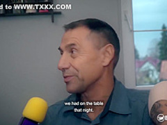 Hot, tattooed blonde, Dana Jayn is working as a reporter and often having casual sex sessions